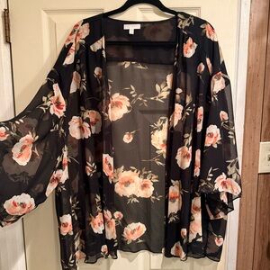Floral Sheer Kimono Cardigan